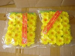 Made In Vietnam Plastic Artificial Yellow Apricot Flower Hoa Mai 2 Bags