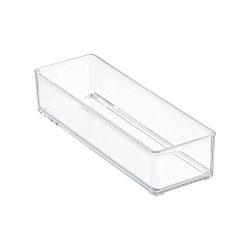 Kmn Home Acrylic Drawer Organizer Clear In-drawer Storage Container For Small Kitchen Bathroom And Personal Items 9 Inch - Clear
