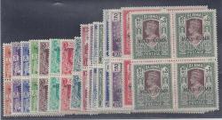 Burma 1945 Kgvi Set Of 16 In Blocks Of 4 Fine Unmounted Mint