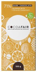 CocoaFair Citrus & Cardamom Dark Chocolate