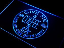 Give Me Coffee And No One Gets Hurt LED Sign Neon Light Sign Display I058-B C