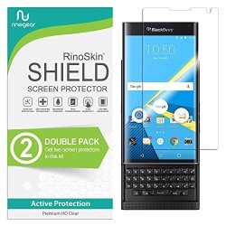 RinoGear Blackberry Priv Screen Protector 2-PACK Case Friendly Screen Protector For Blackberry Priv Accessory Full Coverage Clear Film