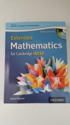 New Extended Mathematics For Cambridge Igcse. Third Edition By David Rayner. Includes Cd
