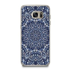 Casesbylorraine Case For Samsung S7 Blue Mandala Floral Pattern Plastic Hard Cover For Samsung Galaxy S7 N15-2