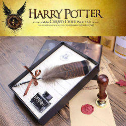Harry Potter And The Cursed Child Feather Quill Pen Set With Sealing Wax And Diary