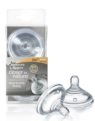Tommee Tippee Closer To Nature Easivent Fast Flow Teat 2 Pack