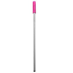 Stainless Steel Drinking Straws With Silicone Tips Reusable Mental Straws Extra Long 10.5" Reusable Drinking Straws For Drinking 1PC Hot Pink