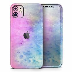 Mixed Pink 4423 Absorbed Watercolor Texture - Protective Vinyl Decal Wrap Skin Cover Compatible With The Apple Iphone 11 Full-body Screen Trim & Back Glass Skin