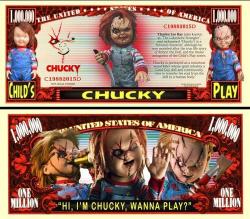 Chucky Novelty Million Dollar Bill