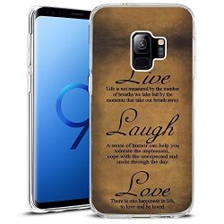 For Samsung Galaxy S9 Case Cover For Samsung Galaxy S9 2018 Release Tpu Non-slip High Definition Printing Inspirational Life Quotes - Live Laugh Love