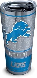 Tervis 1266042 Nfl Detroit Lions Edge Stainless Steel Tumbler With Clear And Black Hammer Lid 20OZ Silver