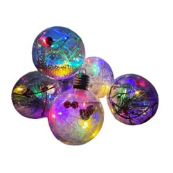 Christmas Tree Decoration - LED Balls 5 Pack