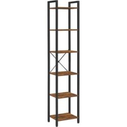6-TIER Rustic Tall Bookshelf