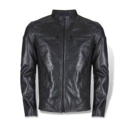 Brando Russel Black Leather Jacket - Medium