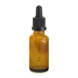 30ML Amber Glass Aromatherapy Bottle With Pipette - Black 18 78