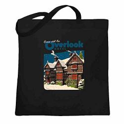 Come Visit The Overlook Hotel Vintage Travel Black 15X15 Inches Large Canvas Tote Bag Women