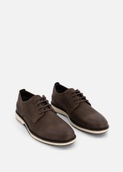 Faux Leather Wedge Derby Shoes