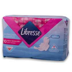 Libresse Maxi Regular Pads With Wings 10 Pack