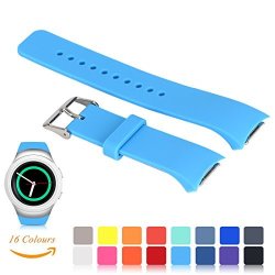 For Samsung Gear S2 SM-R720 R730 Watch Replacement Band - Feskio Accessory Small large Size Soft Silicone Wristband Strap Smartwatch Sport Band Fit For Samsung Galaxy
