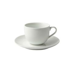 Super White Coupe Cup & Saucer Set Of 4