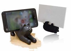 Decole Cat Cell Phone Holder Cute Cat Novelty Set For Desk