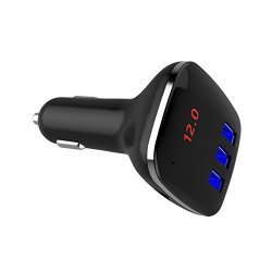 Allcaca Wireless Bluetooth Fm Transmitter Bluetooth Car Music Player Dual USB Car MP3 Player Support Micro Sd Card And USB Flash Disk Blue