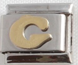 Italian Charm - Gold Plated Letter G