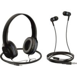 Hoco W24 Enlighten Wired On-ear & In-ear Headphone Combo Set Blue