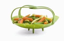 Trudeau Silicone Vegetable Steamer With Handles
