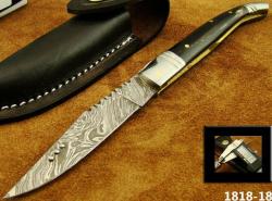 S A Knives Handmade Damascus Steel Folding Knife