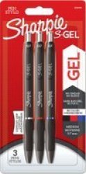 Sharpie S Gel Pens On Card - 0.7MM Assorted 3 Pack