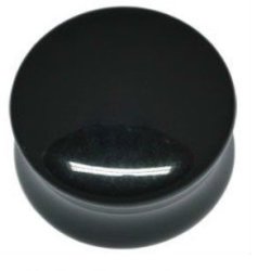 Acrylic Ear Plug - Black 4mm Sold Per Pair