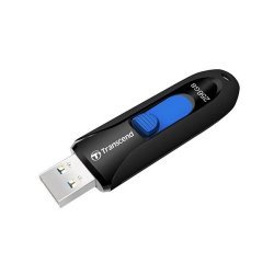 Transcend 256GB JF790 USB3.0 Capless Flash Drive - Black And Blue