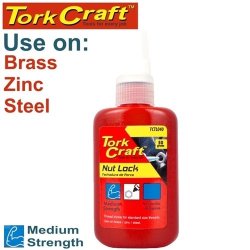 Tork Craft Nut Lock Medium Strength For Std Sized Threads - Blue - 50G TCTL040