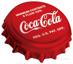 Coca-cola Embossed Bottle Cap Metal Sign MT10