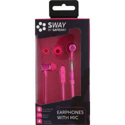 SWAY Earphones With Microphone Pink