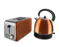 Mellerware Pack 2 Piece Set Stainless Steel Kettle And Toaster "copper"