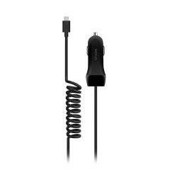 Astrum Spring Micro USB Car Charger in Black