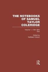 Coleridge Notebooks V1 Text Hardcover