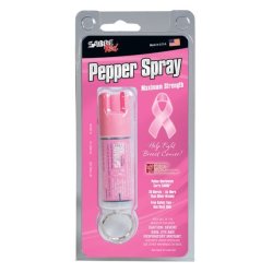 Sabre Red Pepper Spray With Key Ring - Pink