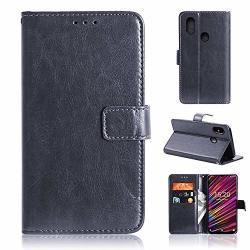 Umidigi F1 Leather Case With Magnetic Buckle Luxury Soft Flexible Wallet Cards Holder Pu Leather Protective Cover For Umidigi F1 UMIDIGI F1 Play Black