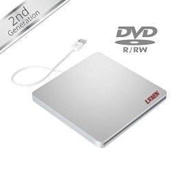 Lvaen External DVD Drive WINDOWS7 8 10 LINUX MAC Os System USB 2.0USB External Slot DVD Vcd Cd Rw Drive Burner Superdrive For Apple Macbook Pro