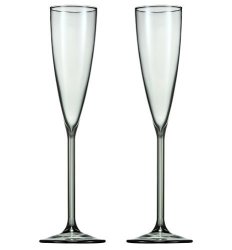 Crystal Champagne Flute Glasses Tianyuan Colorful Svalka Stemware Champagne Glasses 100% Lead Free Hand Blown Borosilicate Glasses Perfect For Any Occasion 4 Ounce Set Of 2 Transparent Black