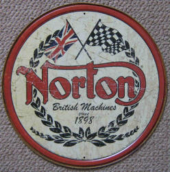Norton Motor Cycles. Vintage Style Metal Sign. Mt25