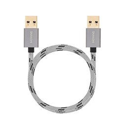 USB 3.0 Cable Male To Male 1.5 Ft Snanshi USB To USB Cable Nylon Braided Cable Aluminum Shell For Data Transfer Hard Drive Enclosures