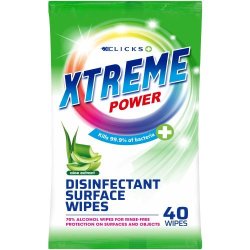 Xtreme Power Surface Disinfectant Wipes Aloe 40S