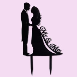 Silhouette Cake Topper Wood Or Acrylic