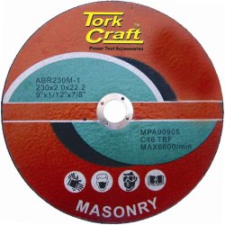 Tork Craft Cutting Disc Masonry 230X2.0X22.22MM