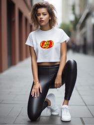 Jelly Belly Crop - White - Xlarge