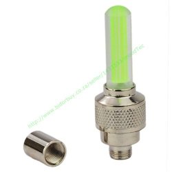 Car Bicycle Or Bike Led Tyre Valve Cap - Green Pack Of 4